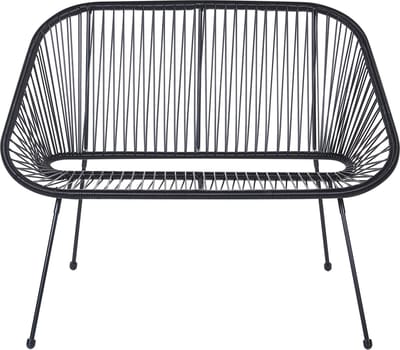 ACAPULCO - Tweezitsbank - Zwart - PE rotan