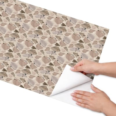 Coloray Meubel Wrap Folie - Beige Meubelfolie - 50x100 cm - Decoratiefolie Zelfklevend Natuurlijk patroon - Meubelfolie Zelfklevend - Abstract Meubelfolie - Wrapfolie Keuken - Wanddecoratie - Achtergronden en patronen