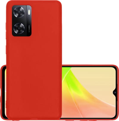 Hoesje - Geschikt voor OPPO A57 - Sterk & Shockproof - Hoes Cover - Siliconen Case - Rood