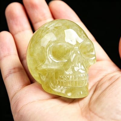2 Inch Natuurlijke Kristallen Schedel Beeldje Handgesneden Edelsteen Amethist Schedel Standbeeld Huis Bureau Decoratie Ornament Halloween Cadeau