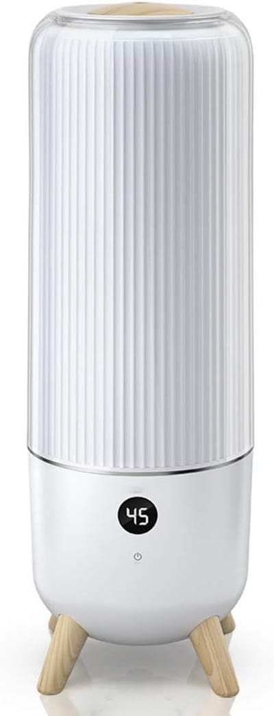Luchtbevochtiger - Apparaat voor kamer - Comfortabele Lucht - Grote capaciteit - 6 Liter - Wit