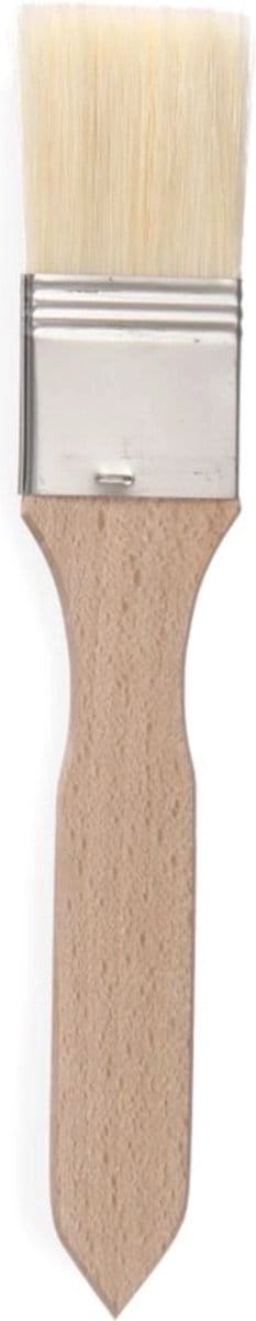 HENDI Boter- en bakkwast plat – houten steel – set van 2 – 210x40 mm