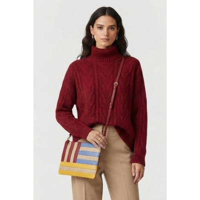 Coccinelle Best Crossbody Aveiro Pat Multico/sangria Maat: OS | Crossbodytassen Outlet | Dames | Blauw