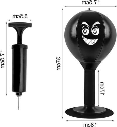Mini Zuigcup Punching Bag voor Stressverlichting op Bureau - Ideaal voor Kantoor, Collega's en Vrienden