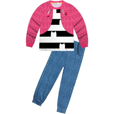 Baby Meisjes Gabbys Dolhouse Kinderen Kostuum Pyjama Gabby Kat Lange Mouw T-shirt+Broek Hoofdband Set Kinderen Halloween Nachthemden 110(3-4Y) gray