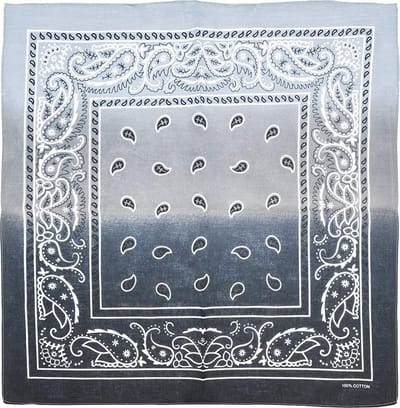 Fako Fashion - Paisley Bandana - Two Tone - 2-Kleurig - Grijs-Zwart