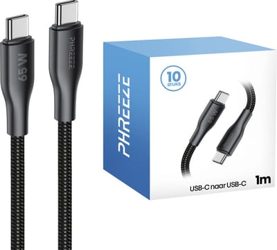 Grootverpakking usb C kabels - 10 pack - 65w fast charge