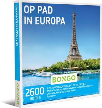 Bongo Bon - Op pad in Europa Cadeaubon - Cadeaukaart cadeau voor man of vrouw | 2600 hotels in Europa: hip en charmant, prachtige kastelen en meer
