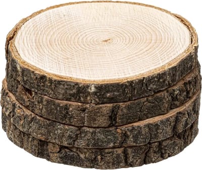 Secret de Gourmet - ronde onderzetters voor glazen - 16x stuks - D10 cm - hout