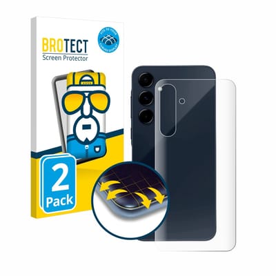 BROTECT - Screenprotector voor Samsung Galaxy A35 5G (Achterkant) - Folie Beschermfolie transparant volledig dekking - 2 Stuks