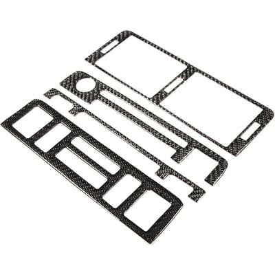 Kit de Garniture de Cadre de Console Centrale en Fibre de Carbone Convient pour BMW E46 M3 1998 2005 gray