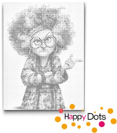 HappyDots DOT Painting Gekke oma's 08 - 30x40cm
