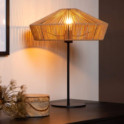 Lucide YUNKAI - Tafellamp - Ø 40 cm - 1xE27 - Naturel - Japandi