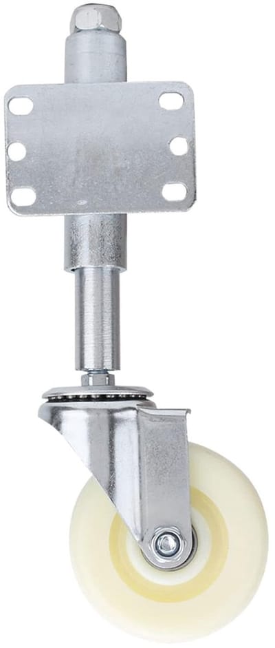 Poortwiel met Veer - Zwenkwiel Stevig - Oneffen Terrein - Automatische Hoogteaanpassing - 100mm Diameter