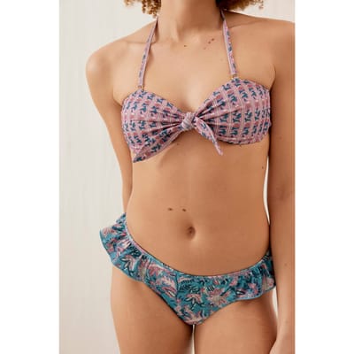 Louise Misha Bikini Top Walnut Teal Garden Of Eden Maat: XS | Bikini's Outlet | Dames | Bruin