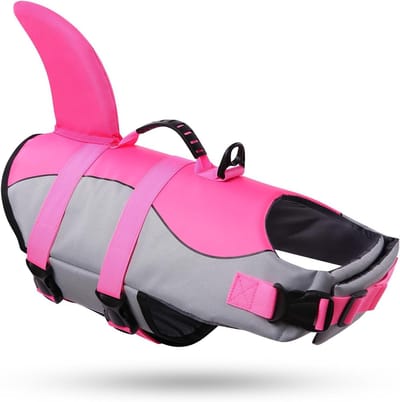 Hondenreddingsvest - Veiligheidsvest Hond - Waterpret Veilig - Hoog Drijfvermogen - XL Borstomvang 65cm - Fuchsia
