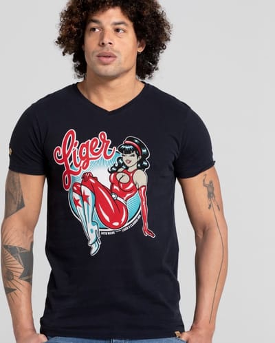 LIGER - Limited Edition van 360 stuks - Claudia Hek - Pin up - T-Shirt - Maat S