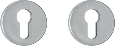 AXA Binnendeurrozetten (Curve Klik) Geslepen aluminium: met cilindergat