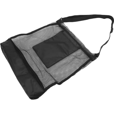Sac de récolte de champignons en filet de grande capacité avec bandoulière réglable gray