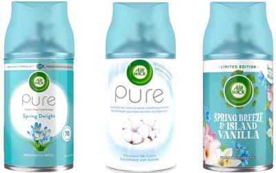 Air Wick - MIX - Spring Delight / Cotton / Spring Breeze Vanille - Voordeelverpakking 3 x 250 ml