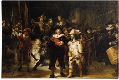 Poster Rembrandt Nachtwacht - 61 x 91,5 - Papier - REINDERS