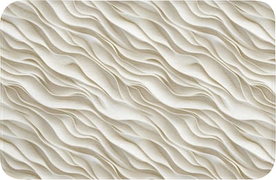 WC mat 60x40 cm - Antislip - Golven - Wit - Minimalistisch - Toiletmat - Vloermat - Douchemat - Toilet tapijt - Toiletmatten