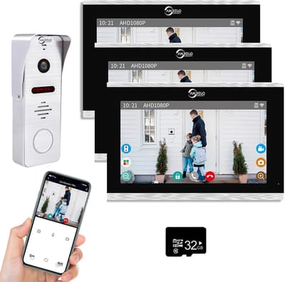 Bedraad Videodeurbel Systeem met 10 Inch Touch Monitor en WiFi Connectiviteit