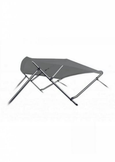 BREG Biminitop | RVS 3-boogs | Breedte 155 <> 169 cm - Hoogte 91 cm - Antraciet doek