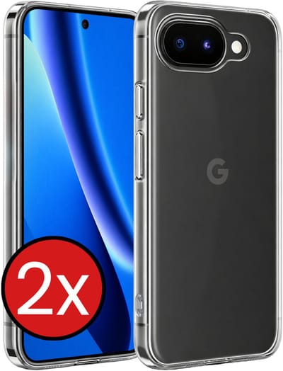 Hoesje - 2 Stuks - Geschikt voor Google Pixel 10a - Sterk & Shockproof - Telefoonhoes - Back Cover - Case Siliconen - Telefoon Hoes - Transparant