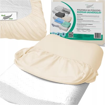 Medi Sleep - Kussensloop voor Orthopedische Geheugenfoamkussen - Universeel - Crème