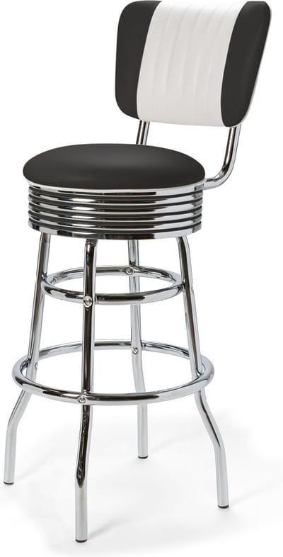 Bel Air Retro Barkruk BS-29-77CB Zwart