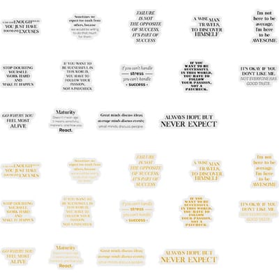 30 stuks Vintage Engelse Poëzie Serie Sticker Mooie Dag PET Stickers voor Scrapbooking Poëzie en white