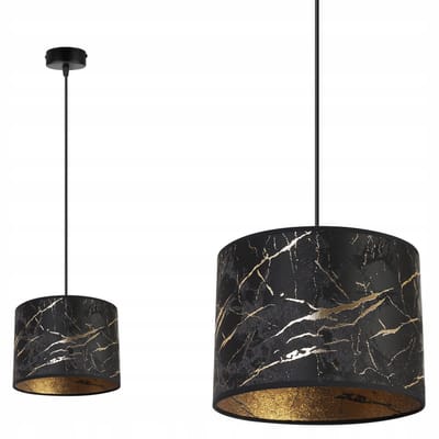 Hanglamp Glamour Marmer Goud Zwart Enkel Lichtpunt E27