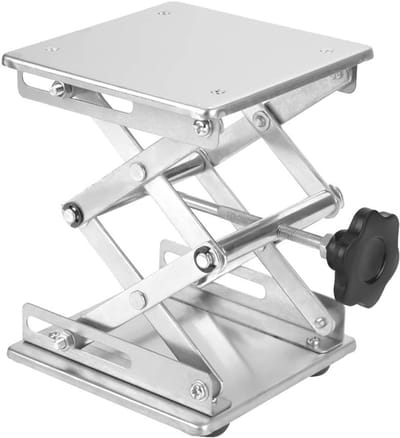 Heffend Platform - Scharenlift Werkbank - Instrumenten Positioneren - Roestvrij Staal - 150x150x250mm - Zilver