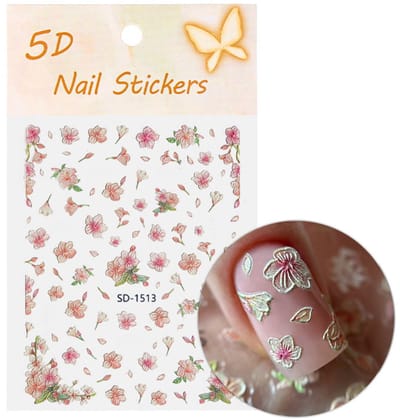 GNB-LAB 5D - Nagelstickers - Zelfklevende Bloemen - SD-1513 - Universeel - Voor Manicure