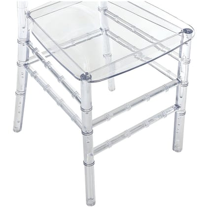 Vente-unique Set van 2 stoelen van vol polycarbonaat - Kristalkleurig - AMALINE