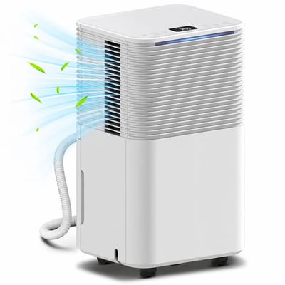 Solvix Luchtontvochtiger – Vochtvreter – Luchtreiniger – Ontvochtiger – 10L/dag – 2L Watertank – Stil – 3 Standen – LED Display – 24H Timer – Voor Slaapkamer, Badkamer en Kantoor