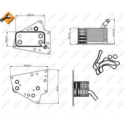Olie radiator, motorolie  NRF 31258