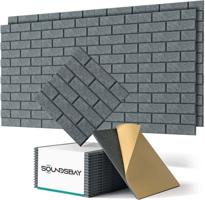 Akoestische Panelen Zelfklevend Geluidsisolatie Hoge Dichtheid Schuim Muurdecoratie 30x30x1 cm Donkergrijs
