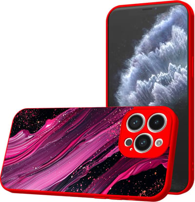 Smartphonica Telefoonhoesje Geschikt voor iPhone 11 Pro met Paars Roze Marmer opdruk - TPU Back Cover Case Purple Rosé Marble Design - Rood geschikt voor iPhone 11 Pro