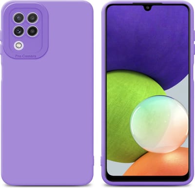Cadorabo Hoesje geschikt voor Samsung Galaxy A22 4G in FLUID LICHT PAARS - Beschermhoes gemaakt van flexibel TPU silicone Cover Fluid Case