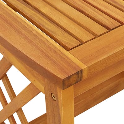Bijzettafel Hout - Terrastafel - Drankjes Plaatsen - Massief Acacia - 5.2 Kilogram - Bruin