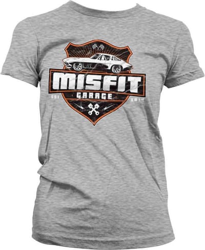 Misfit Garage Dames Tshirt -S- Vette Grijs