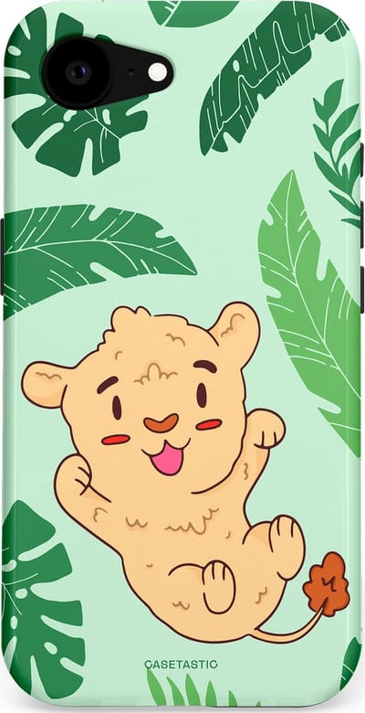 Casetastic Hoesje Geschikt voor Apple iPhone 16e Magsafe - Stijlvolle Beschermende Duo-layer Case - Leeuwenhartje