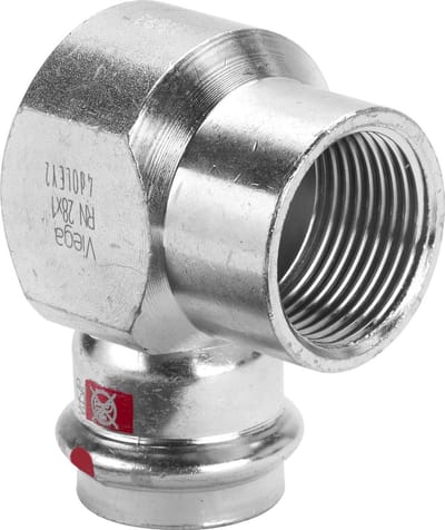 Viega Prestabo knie 90 gr. 1114.2 22x3/4, verzinkt