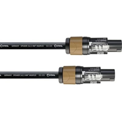 Cordial Luidspreker Kabel [1x SPK-stekker - 1x SPK-stekker] 2 x 2.5 mm² 15.00 m Zwart