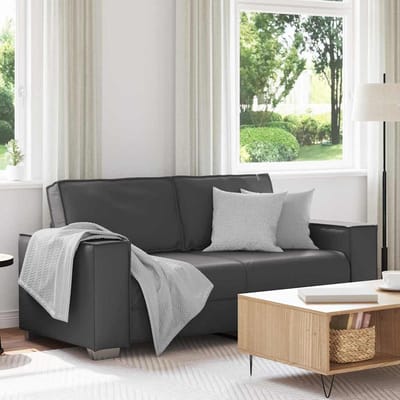 vidaXL - Loveseat - Grijs - 180 - cm - Kunstleer