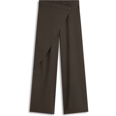 Summum Trousers Wrap Fluid Pantalons Donkerbruin 4s2893-11851