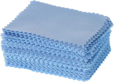 FSW-Products - 10 Stuks Microvezel Doekjes - 70x40mm - Brillendoekjes - Camera Lens - Poetsdoekjes - Microfiber Brildoek - Blauw