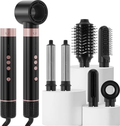 6-in-1 Luchtstyler Föhnborstel Set: Krullen, Föhnen, Stylen, Gladmaken en Volume Creëren